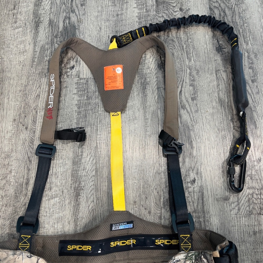 ScentBlocker SpiderWeb Trinity Hunting Pants XL Realtree Camo Safety Harness Bib